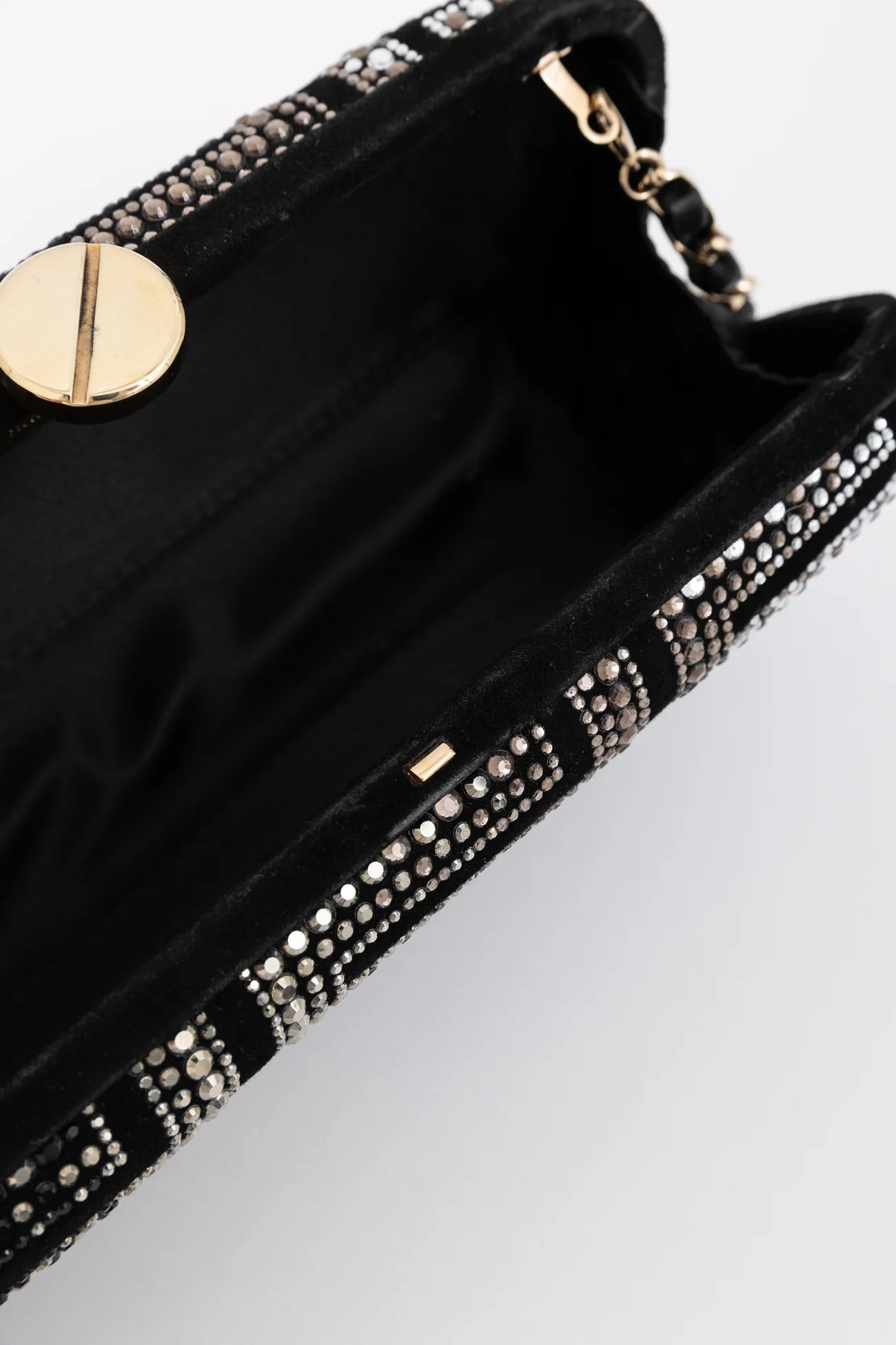 Handbag Rental Handbag Hire Sydney Versace Velvet and Crystal Clutch