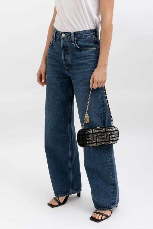 Handbag Rental Handbag Hire Sydney Versace Velvet and Crystal Clutch