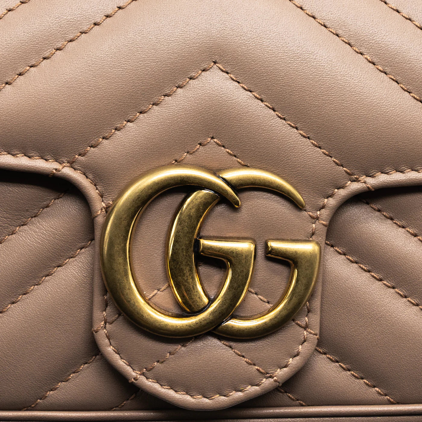Handbag Rental Handbag Hire Sydney Gucci Super Mini GG Marmont Calfskin Beige