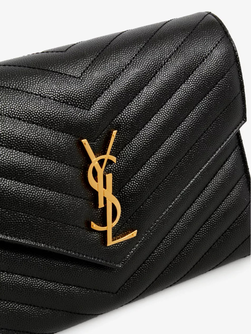 Saint Laurent Cassandre Matelasse Flap Pouch (removable strap)