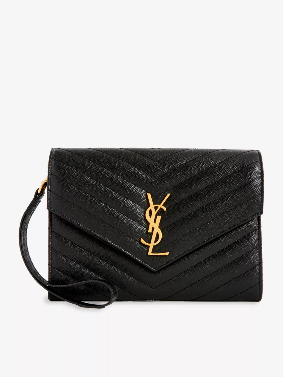 Saint Laurent Cassandre Matelasse Flap Pouch (removable strap)