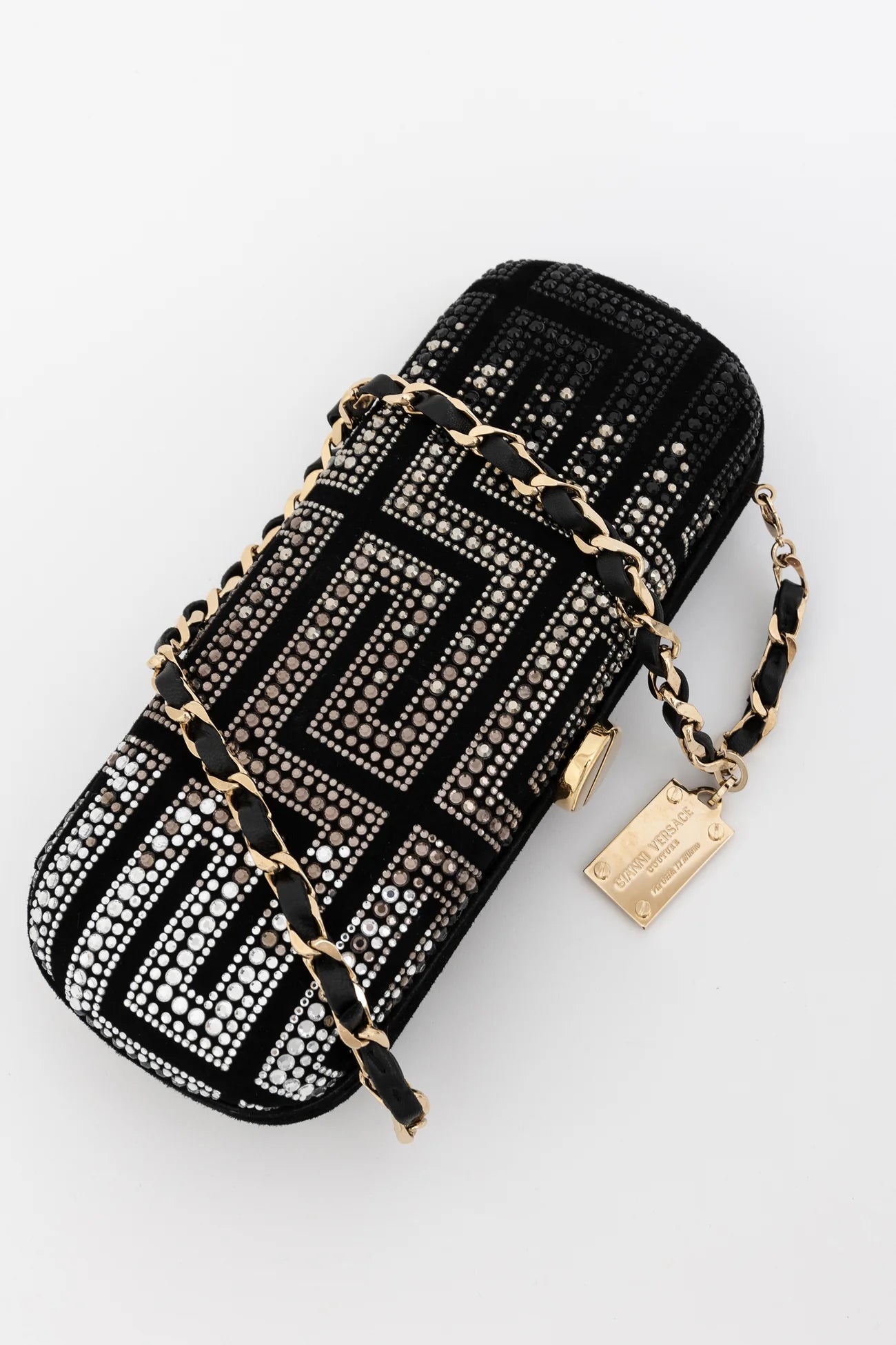 Handbag Rental Handbag Hire Sydney Versace Velvet and Crystal Clutch