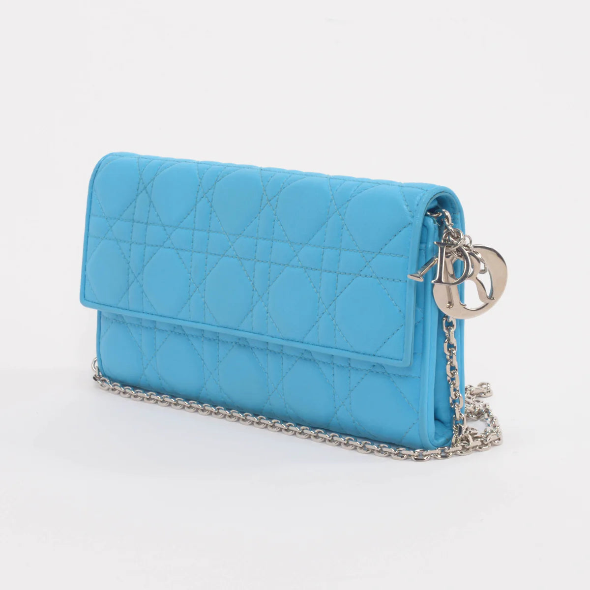 Handbag Rental Handbag Hire Sydney Dior Blue Cannage Wallet on Chain