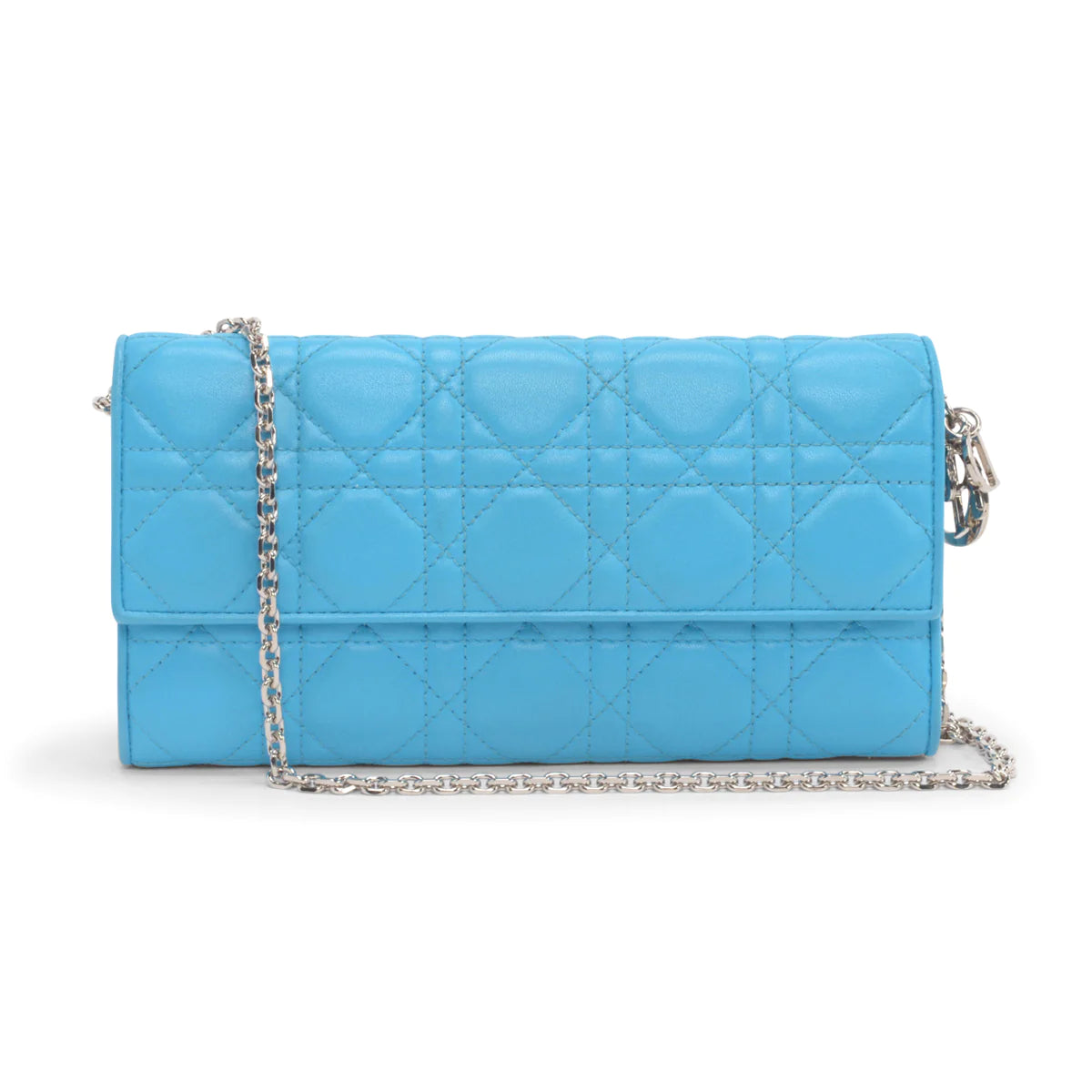 Handbag Rental Handbag Hire Sydney Dior Blue Cannage Wallet on Chain