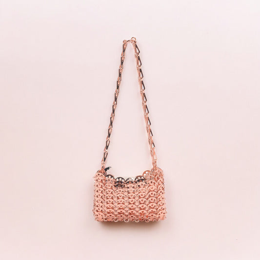 Paco Rabanne Rose Gold Iconic 1969 Nano Shoulder Bag