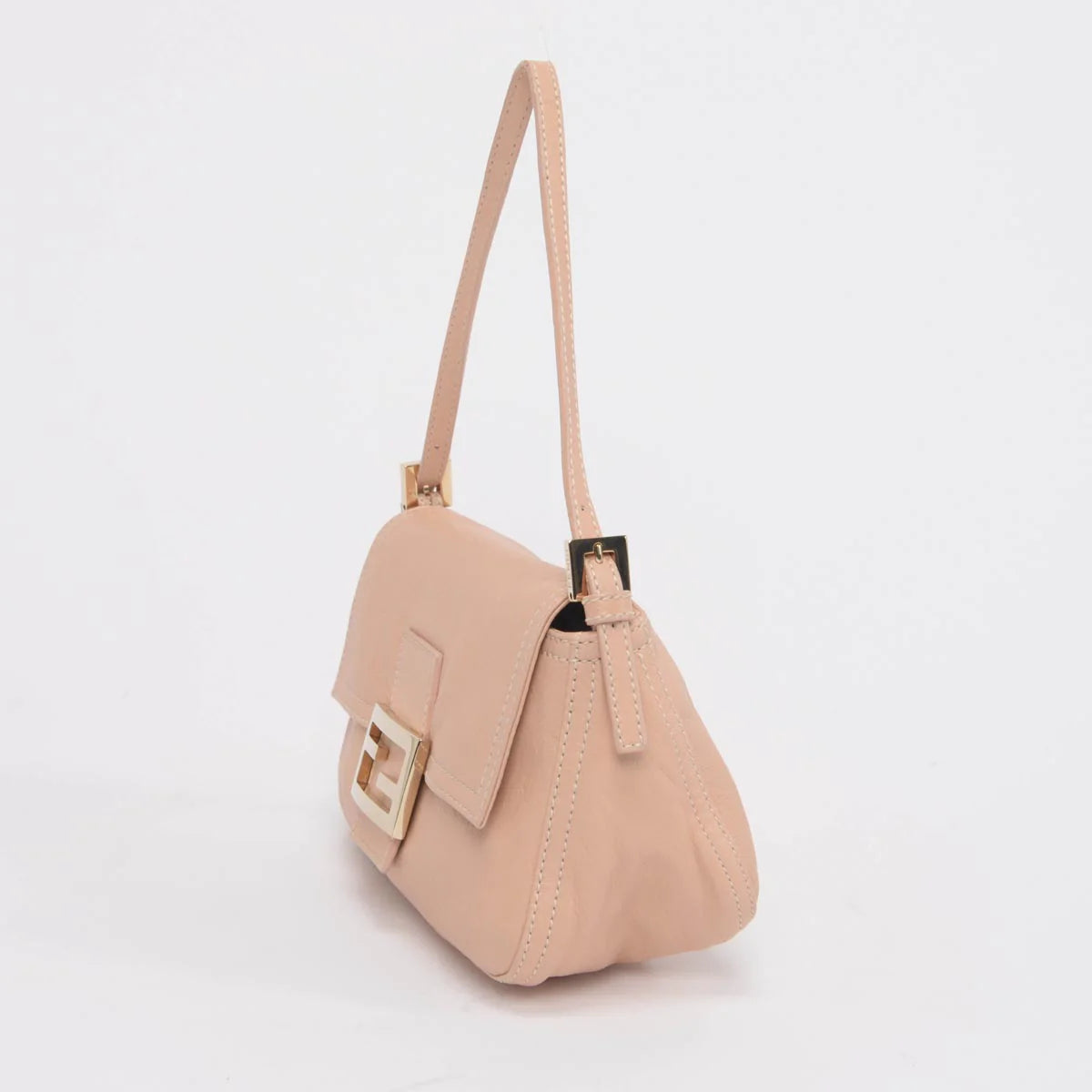 Handbag Rental Handbag Hire Sydney Fendi Blush Calfskin Mini Mamma Baguette Bag